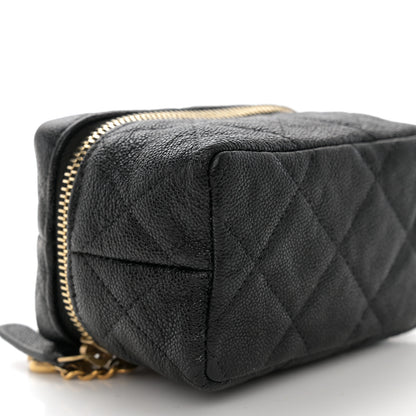 Chanel Caviar Quilted Mini Top Handle Vanity With Chain Black 9 of 11