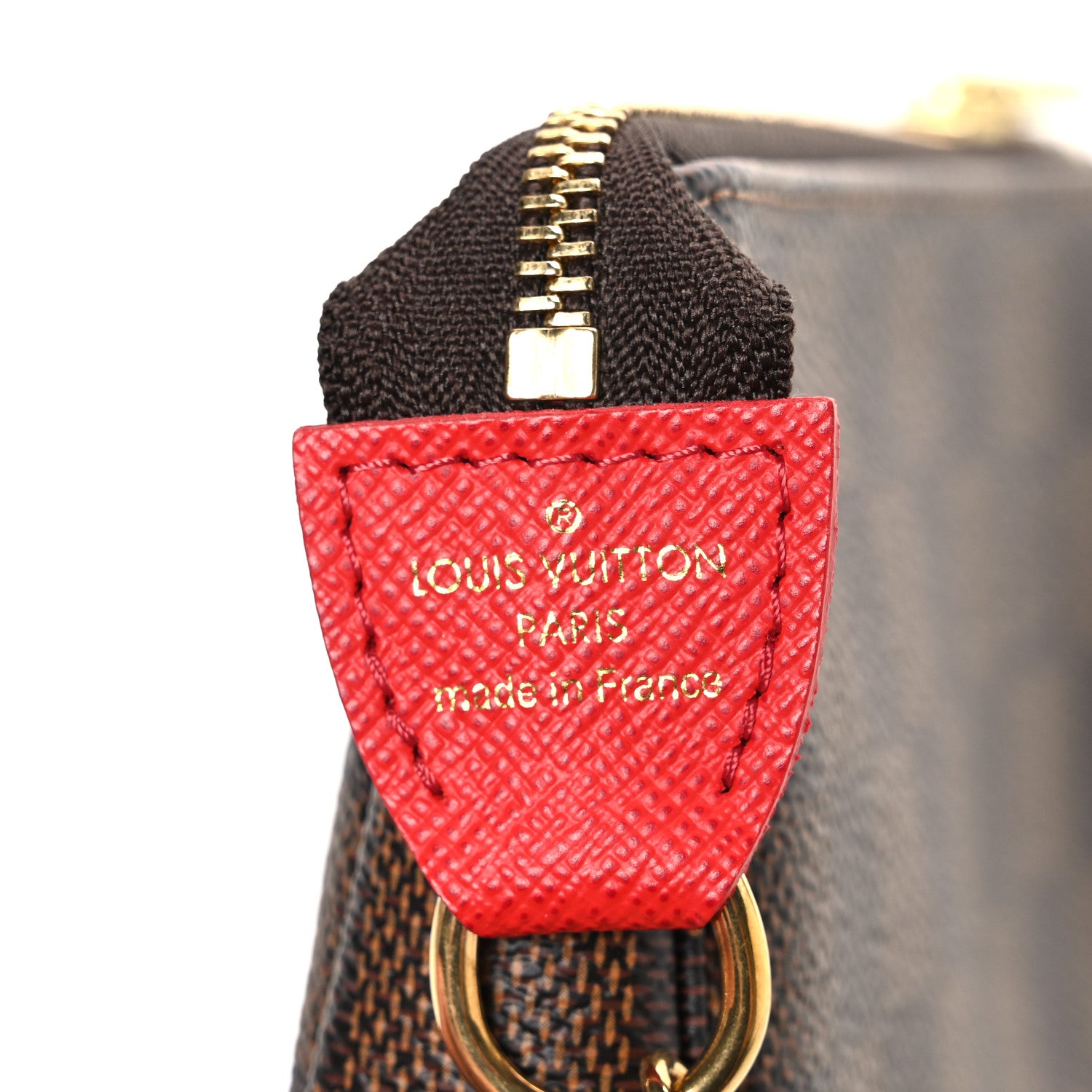 Louis Vuitton Damier Ebene 2019 Christmas Animation Mini Pochette Accessories Red 6 of 7