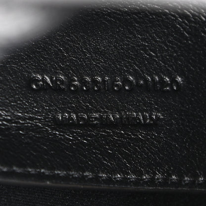 Saint Laurent Crinkled Calfskin Matelasse Monogram Baby Niki Chain Satchel Black 8 of 11