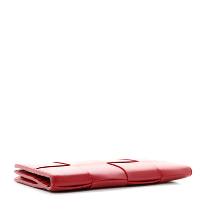 Bottega Veneta Nappa Maxi Intrecciato Large Bi-Fold Zip Wallet Dark Red 4 of 9