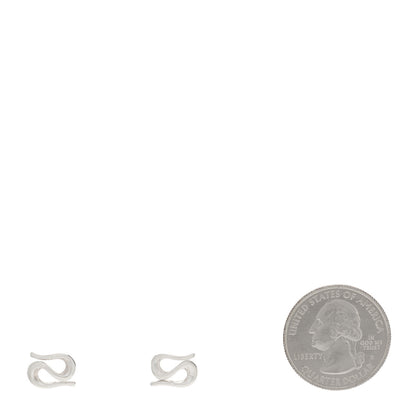 Tiffany Sterling Silver Elsa Peretti Open Wave Earrings 2 of 4