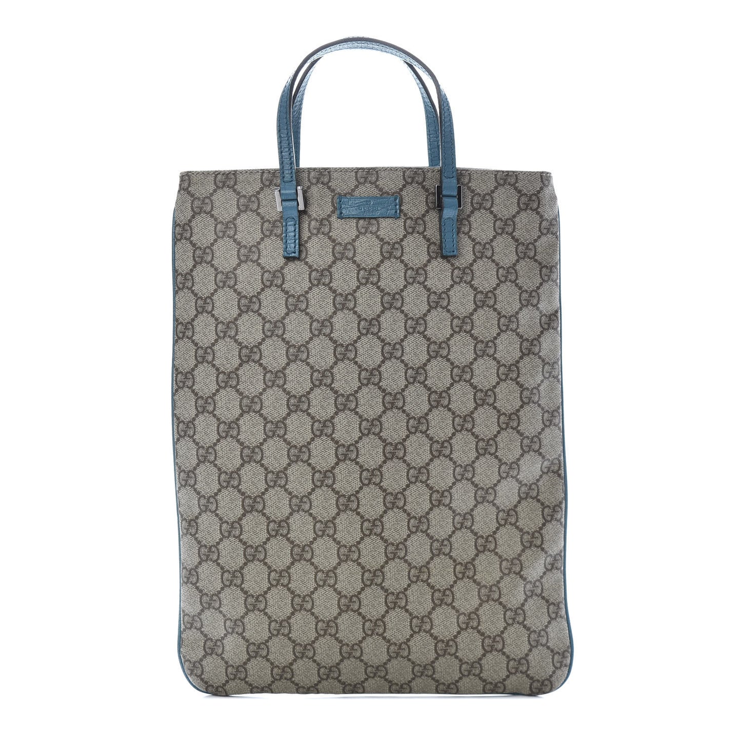 GG Plus Monogram Flat Vertical Tote Blue