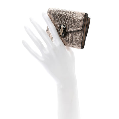 Bulgari Karung Calfskin Serpenti Forever Compact Wallet Beige 2 of 8