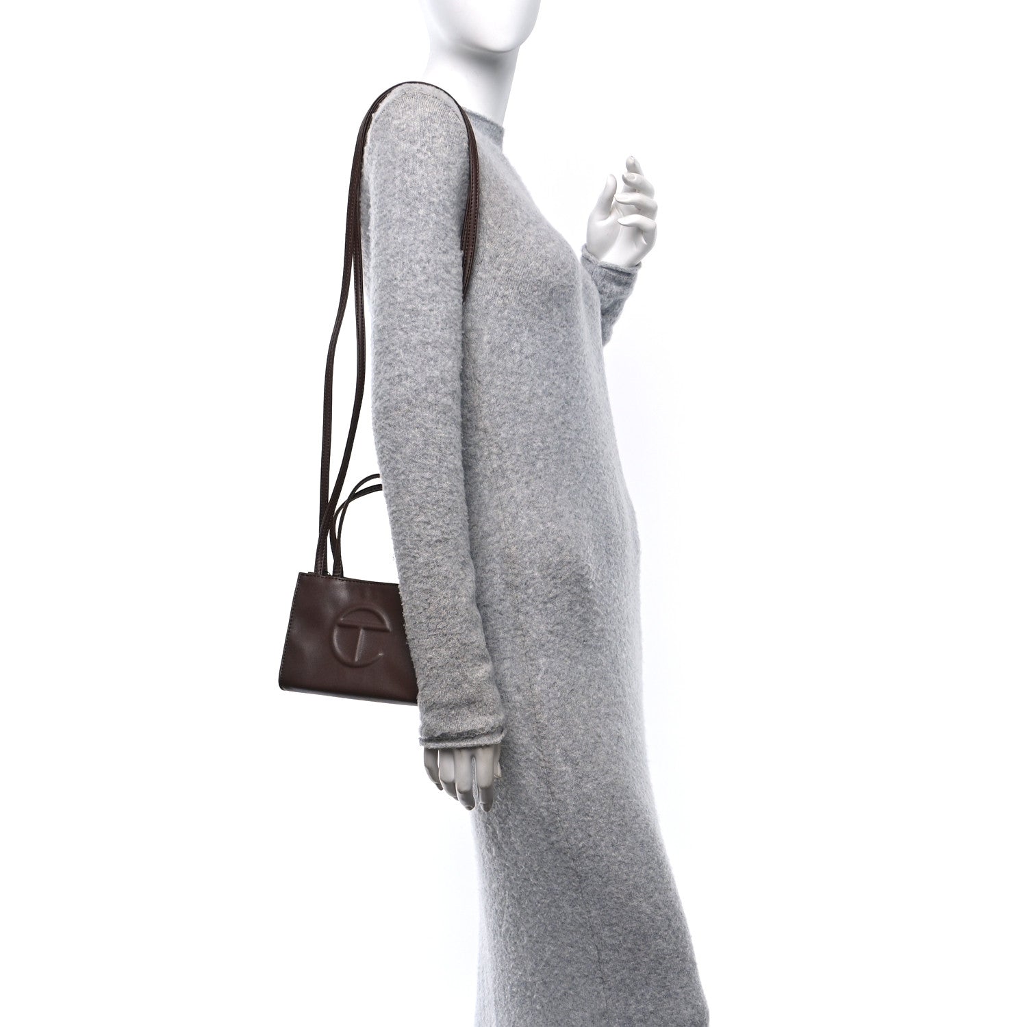 Telfar Vegan Leather Small Shopping Bag Chocolate 2 of 9