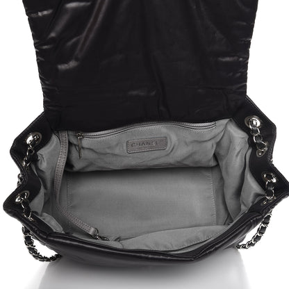 Chanel Nylon Quilted Tweed Stitch Bubble Flap Black 5 of 7