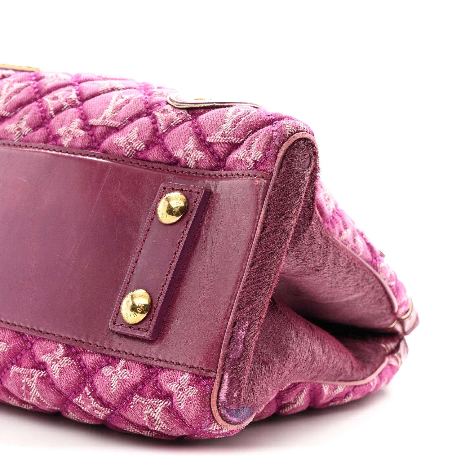 Louis Vuitton Monogram Denim Quilted Linda Fuchsia 11 of 12