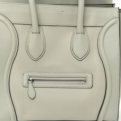 Celine Drummed Calfskin Mini Luggage Pebble Grey 7 of 12
