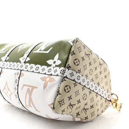Louis Vuitton Monogram Giant Keepall Bandouliere 50 Kaki Beige 9 of 14