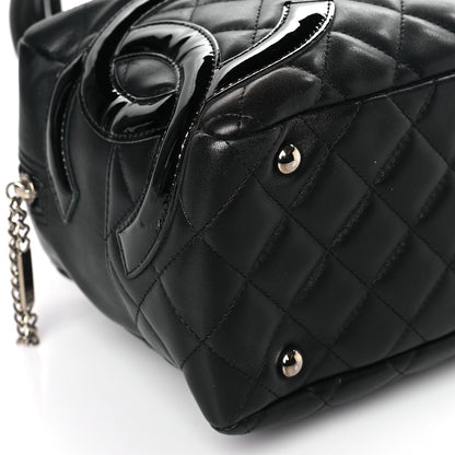 Chanel Calfskin Quilted Large Cambon Bowler Black 8 of 9