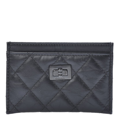 Chanel Aged Calfskin Quilted Reissue Card Holder So Black 1 of 8