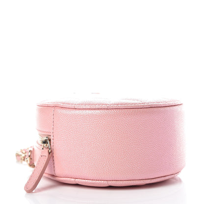 Chanel Iridescent Caviar Resin Quilted Round Clutch With Chain Pink 4 of 8