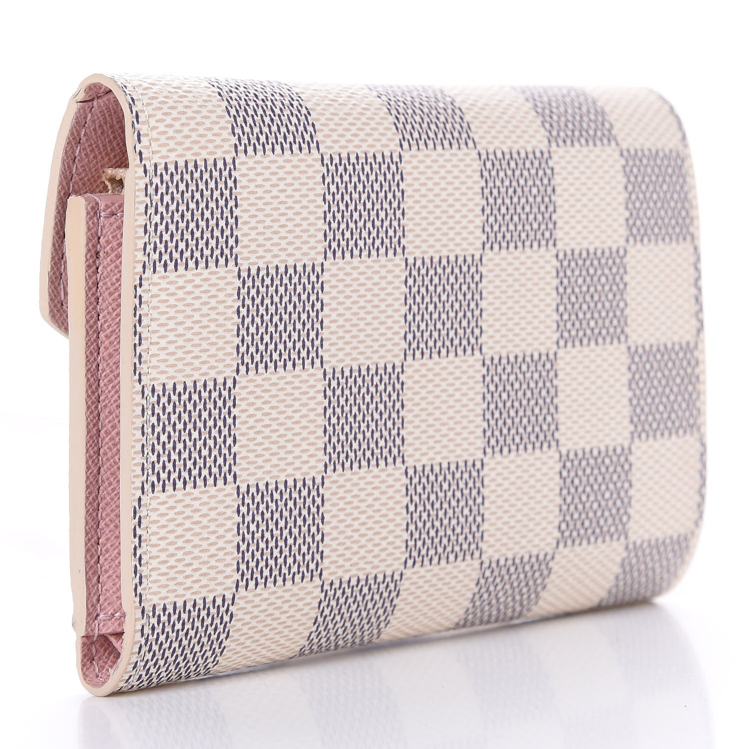 Louis Vuitton Damier Azur Victorine Wallet Rose Ballerine 3 of 10