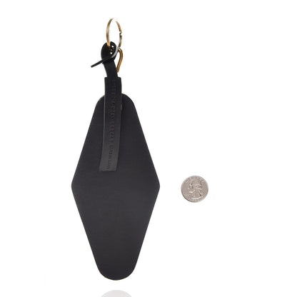 Balenciaga Calfskin Hotel Diamond Key Ring Black 2 of 5
