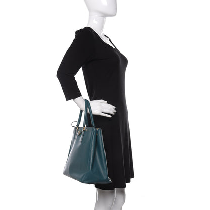 Prada Saffiano Lux Large Galleria Double Zip Tote Ottanio 2 of 10