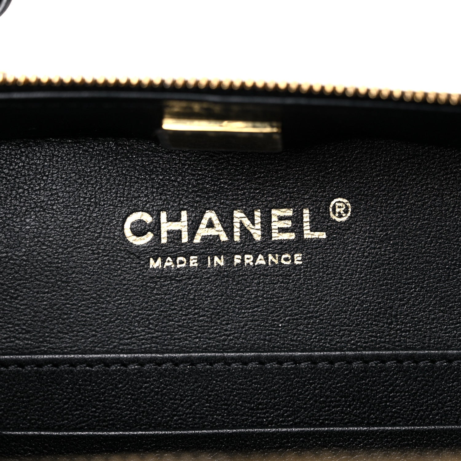 Chanel Lambskin Quilted Top Handle Small Vanity Case Black 5 of 9