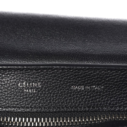 Celine Drummed Calfskin Suede Medium Trapeze Black 7 of 10
