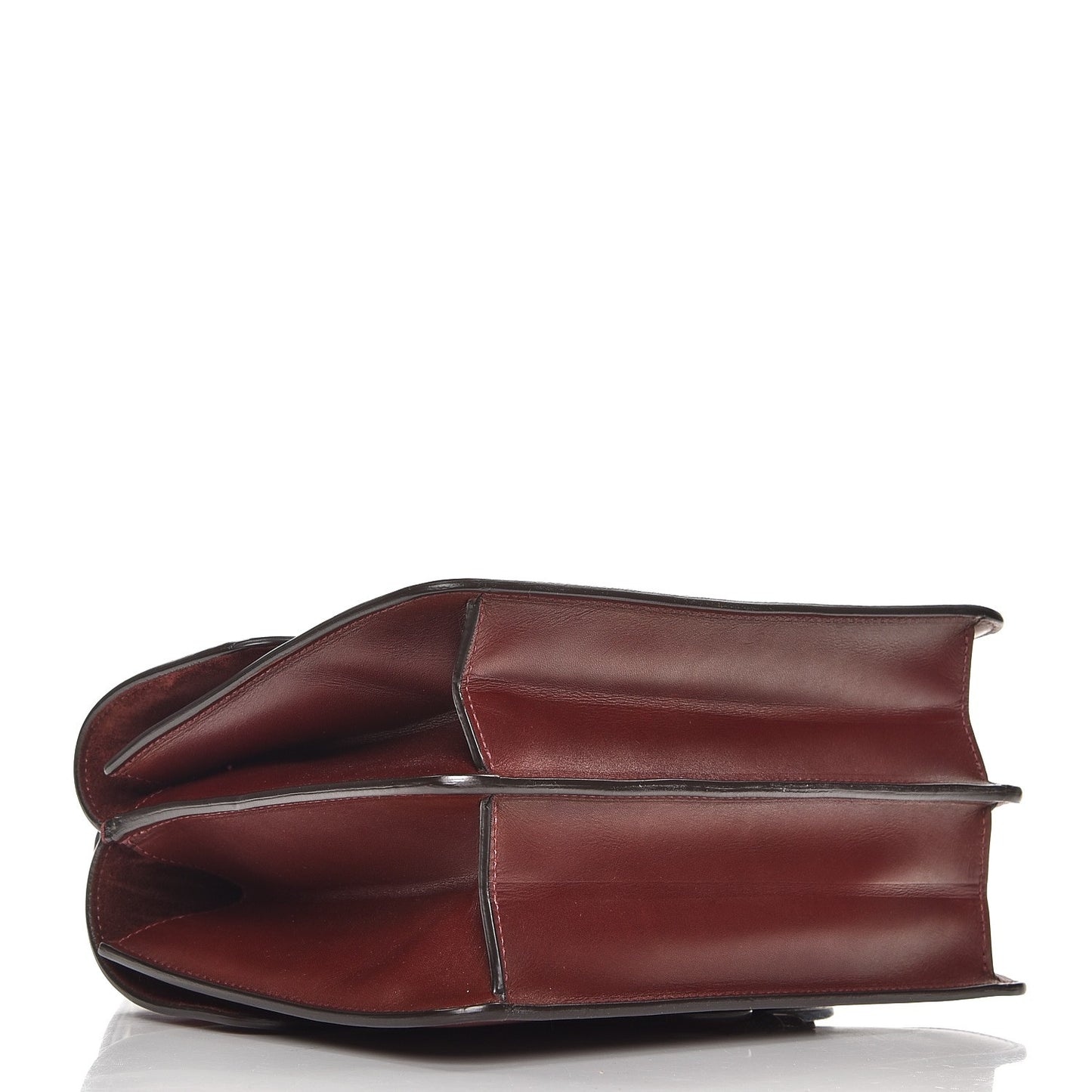 Natural Calfskin Medium Symmetrical Bag Burgundy