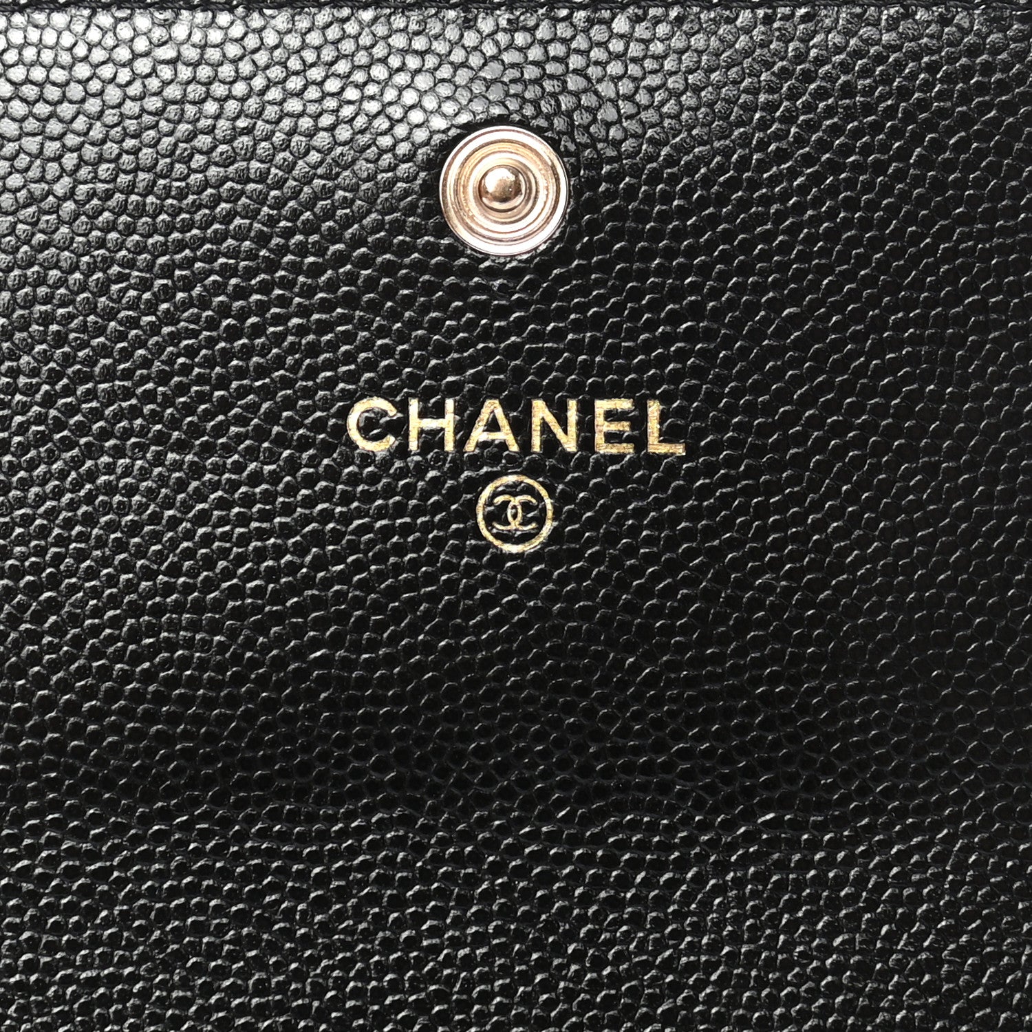 Chanel Caviar Quilted Pearl Coco Candy Wallet Black 7 of 9