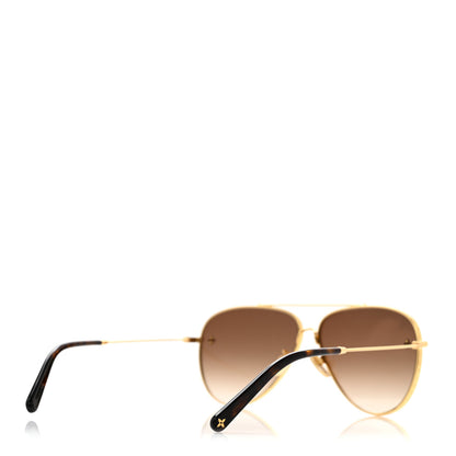 Louis Vuitton Metal The LV Pilot Sunglasses Z1619U Gradient Brown Monogram 4 of 8
