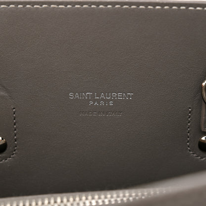Saint Laurent Grained Calfskin Topstich Baby Sac De Jour Grey 6 of 18
