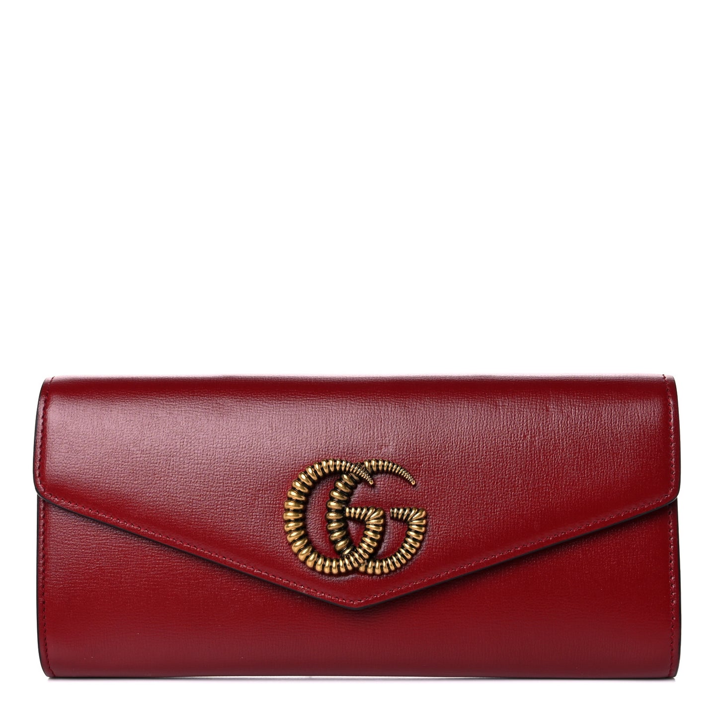 Textured Calfskin Torchon GG Broadway Envelope Clutch Romantic Cherry