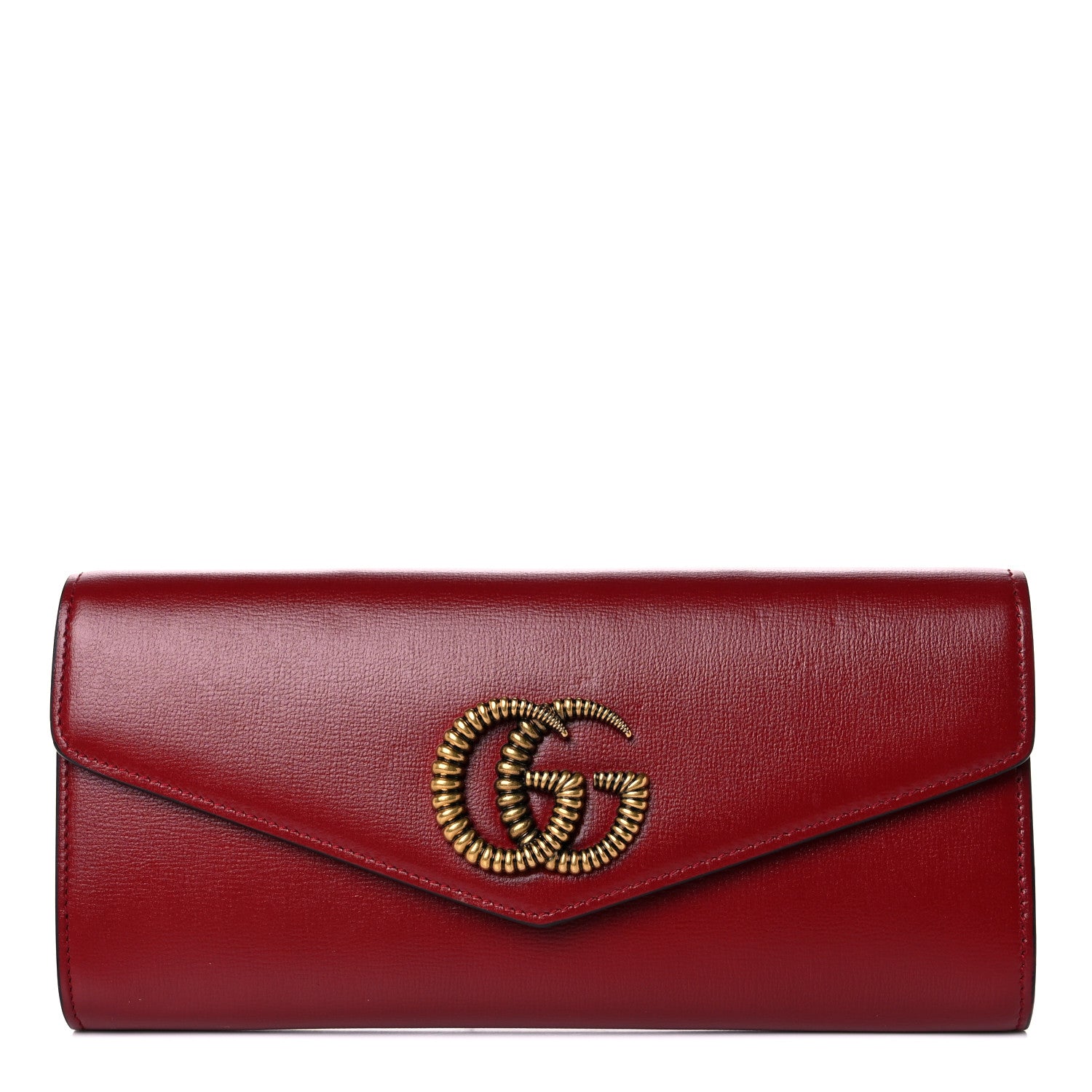 Gucci Textured Calfskin Torchon GG Broadway Envelope Clutch Romantic Cherry 1 of 11