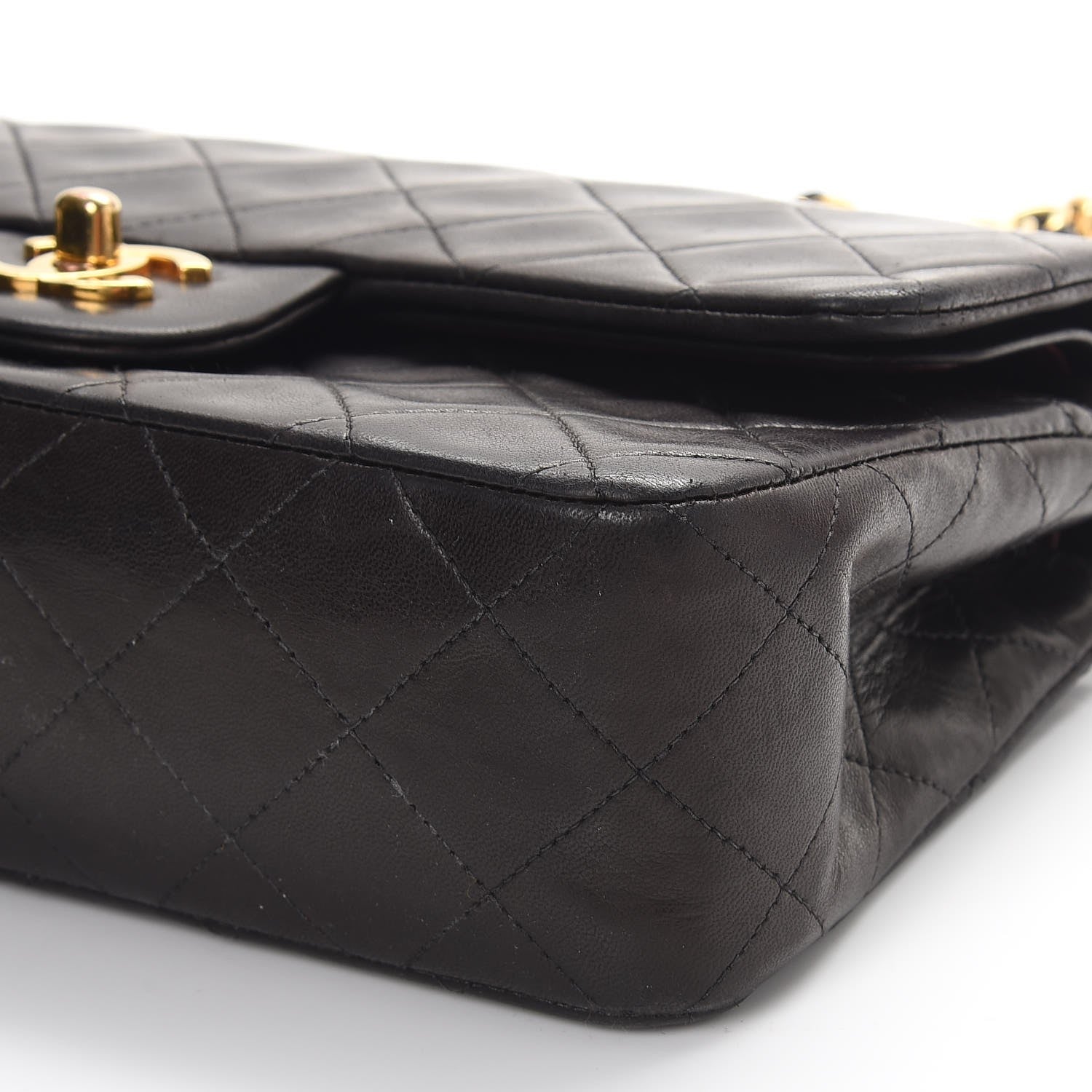 Chanel Lambskin Quilted Small Double Flap Black 13 of 16