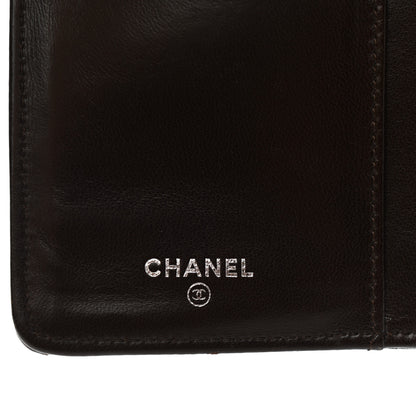Chanel Lambskin Quilted Yen Wallet Dark Brown 6 of 8