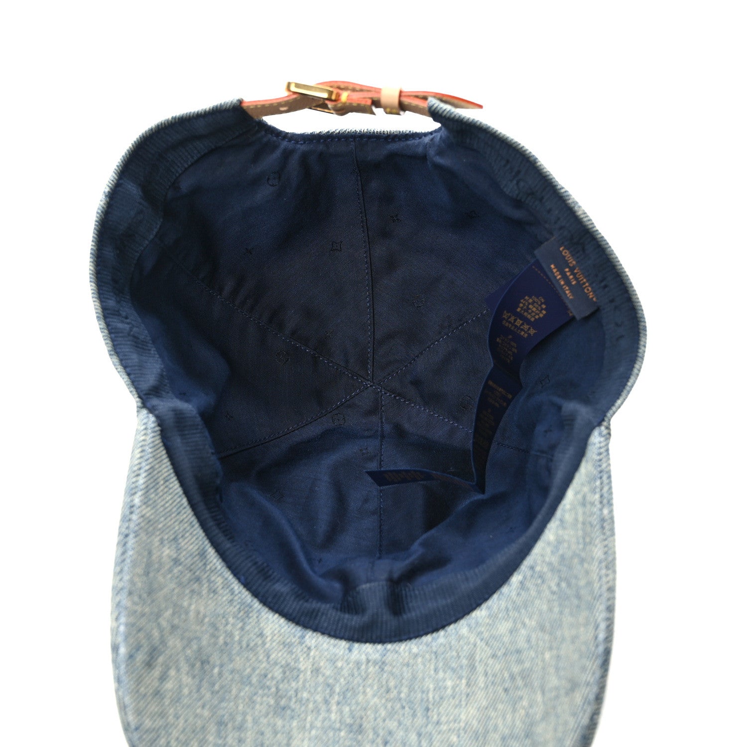 Louis Vuitton LOUIS VUITTON Monogram Washed Denim Cap M Blue 7 of 9