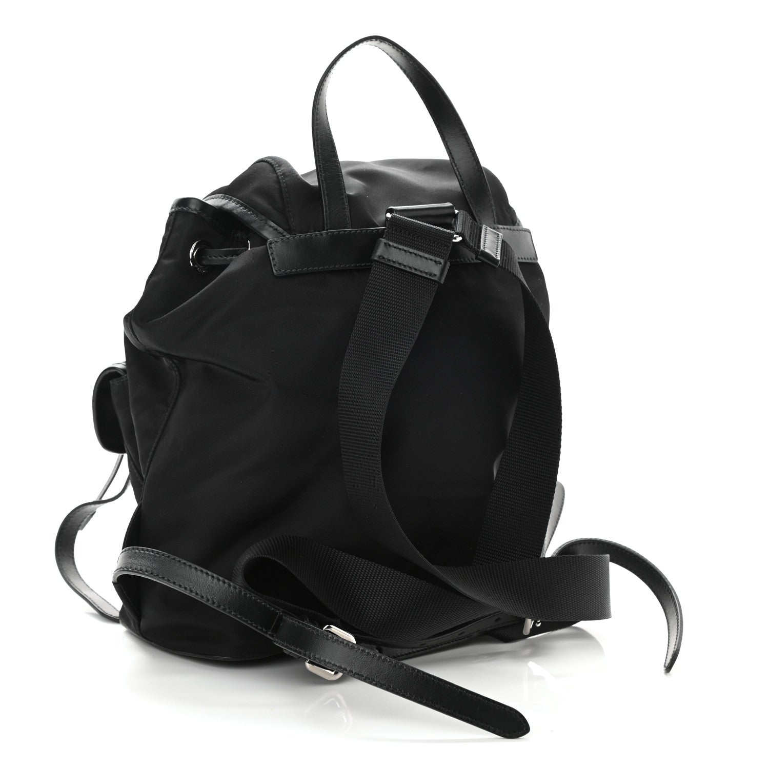 Prada Tessuto Nylon Vitello Backpack Black 3 of 8