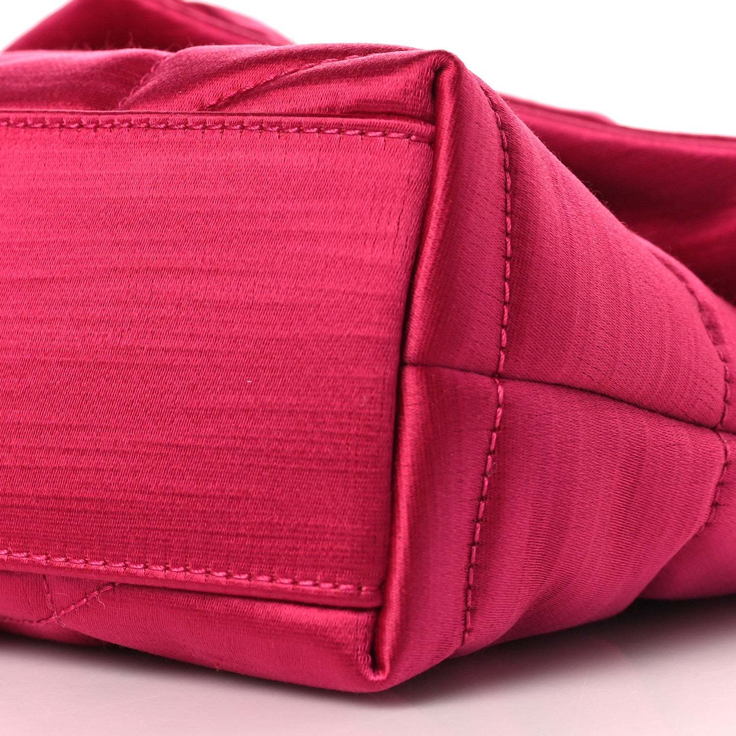 Saint Laurent Satin Quilted Toy Loulou Puffer Monogram Chain Satchel Guava Pink 8 of 9