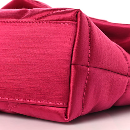 Saint Laurent Satin Quilted Toy Loulou Puffer Monogram Chain Satchel Guava Pink 8 of 9