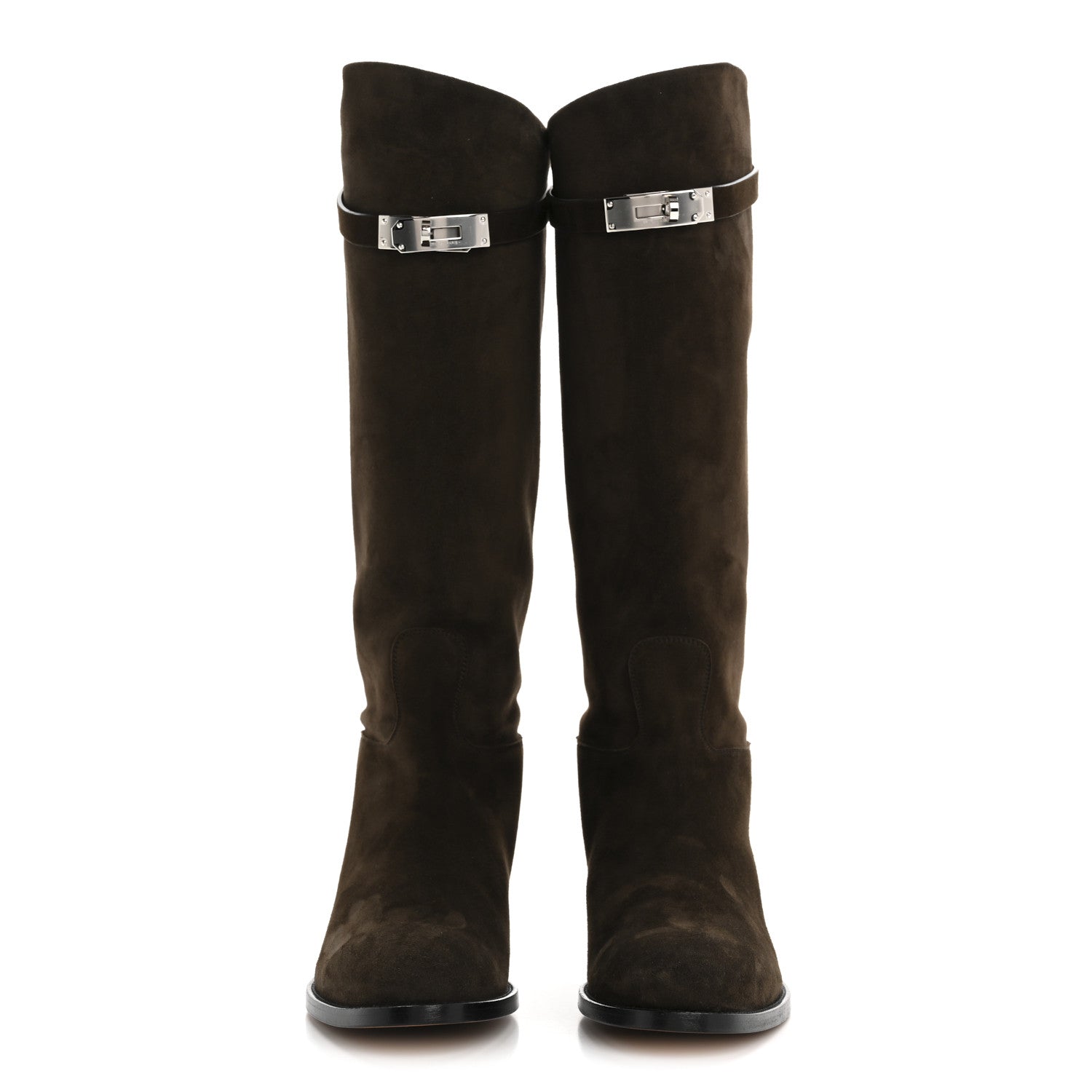 Hermes Suede Kelly Jumping Boots 39 Ecorce 2 of 8