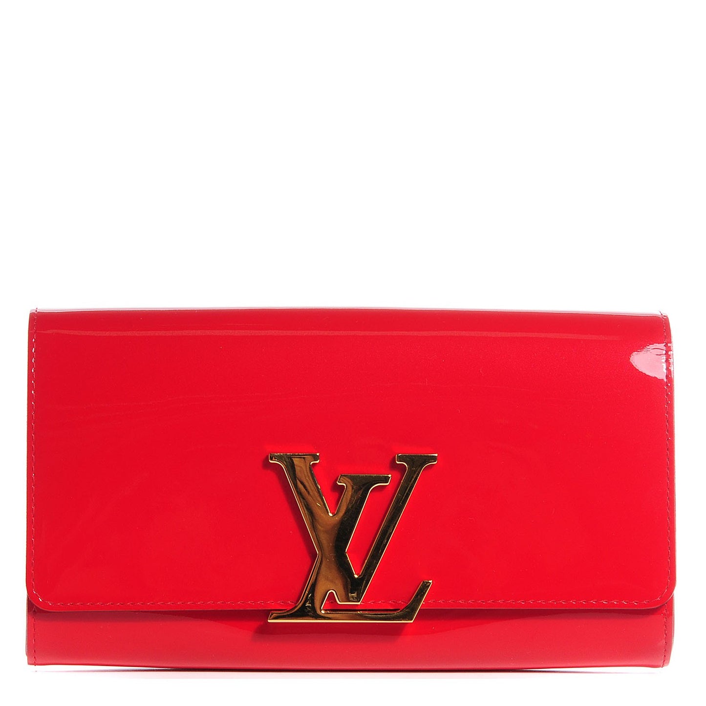 Patent Louise Clutch Rouge