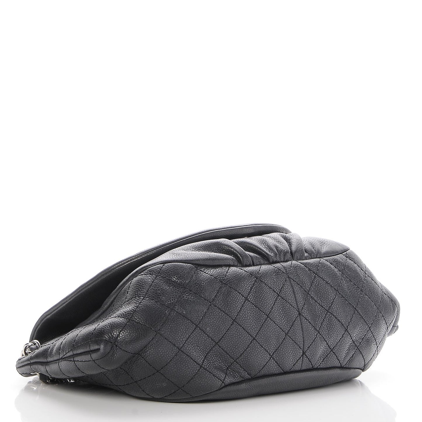 Caviar Half Moon Large Flap Black