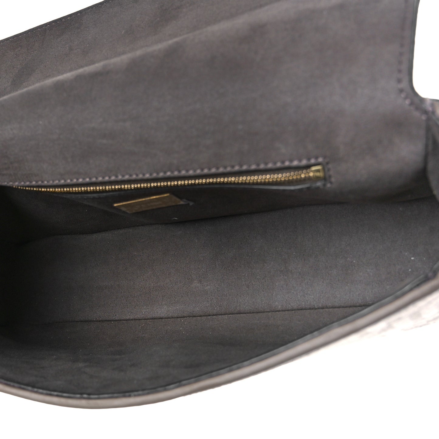 Chenille FF Embroidered Baguette Antracite Asfalto