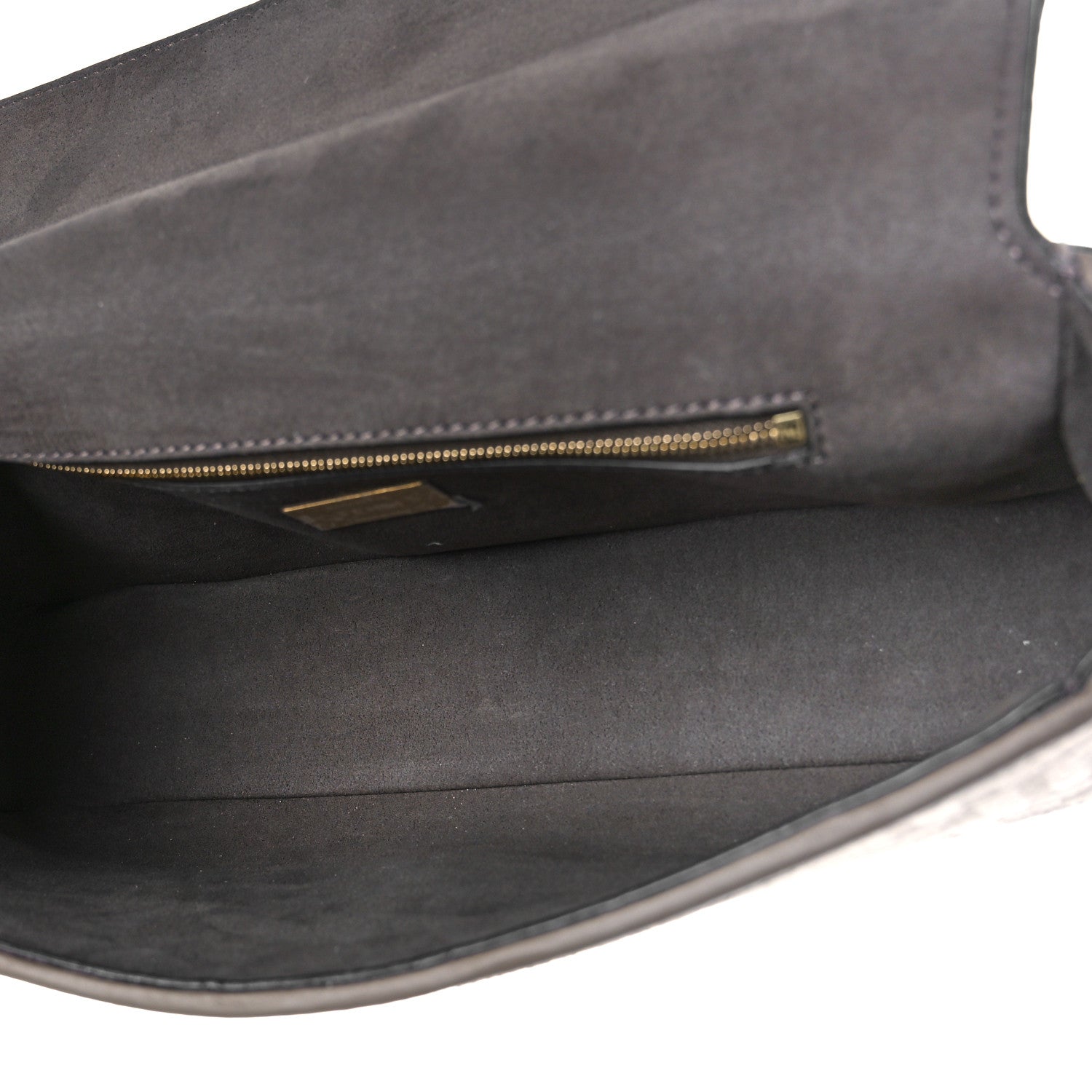 Fendi Chenille FF Embroidered Baguette Antracite Asfalto 4 of 7