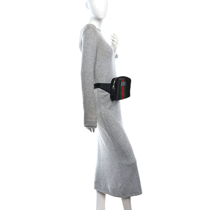 Gucci Canvas Web Slim Belt Bag Black 2 of 10
