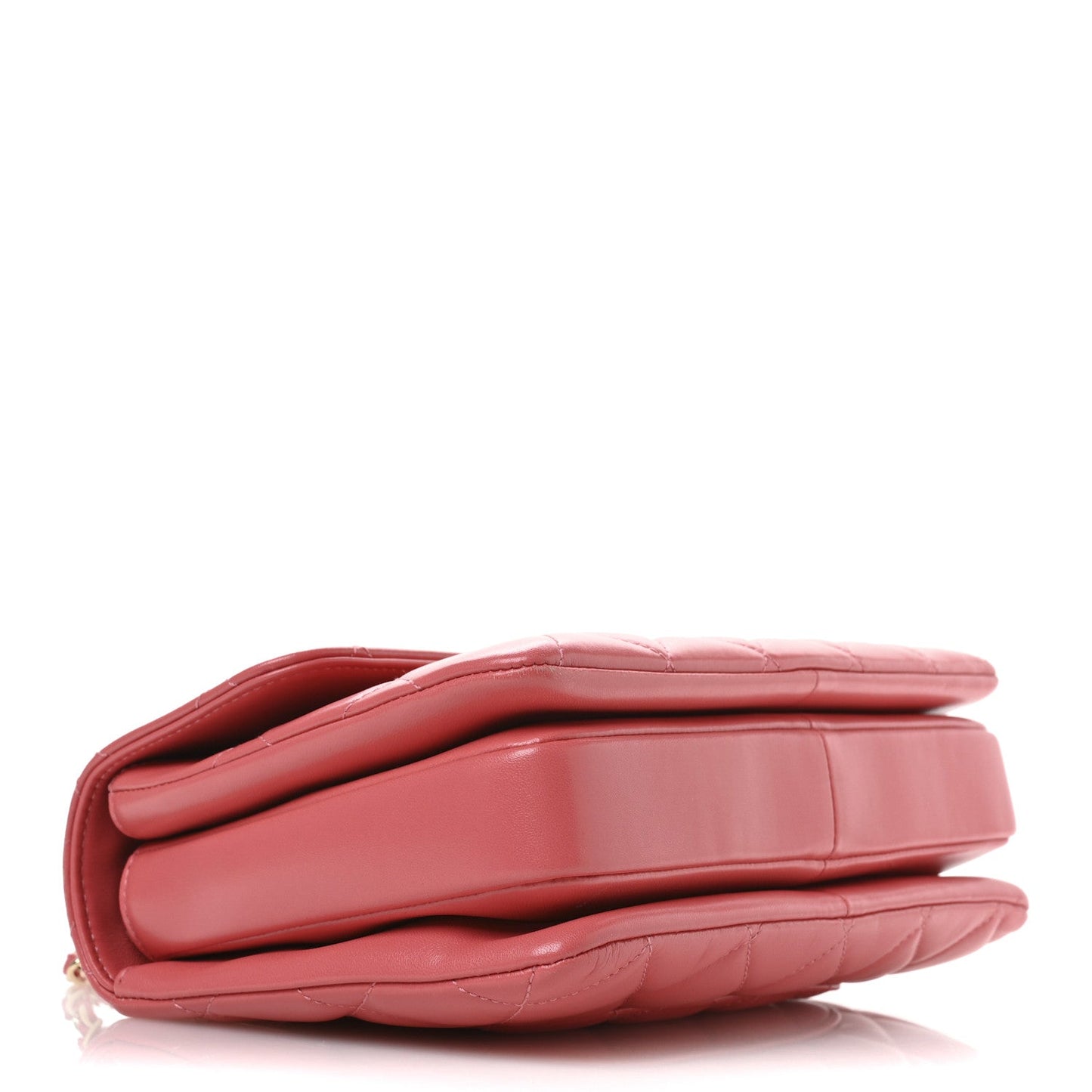 Lambskin Quilted Small Trendy CC Flap Dual Handle Bag Coral