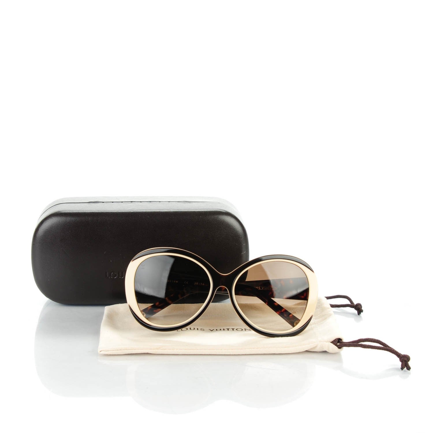 Louis Vuitton Acetate Tri-Color Angelica Sunglasses Z0519W Black White 5 of 5