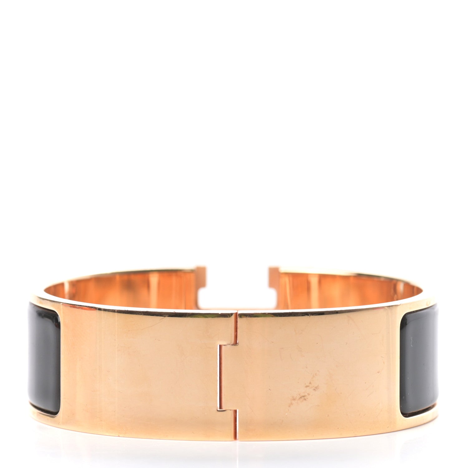 Hermes Enamel Wide Clic Clac H Bracelet GM Black 3 of 4