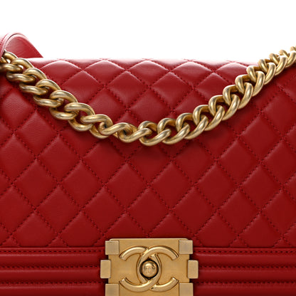Chanel Lambskin Quilted Medium Boy Flap Red 8 of 11