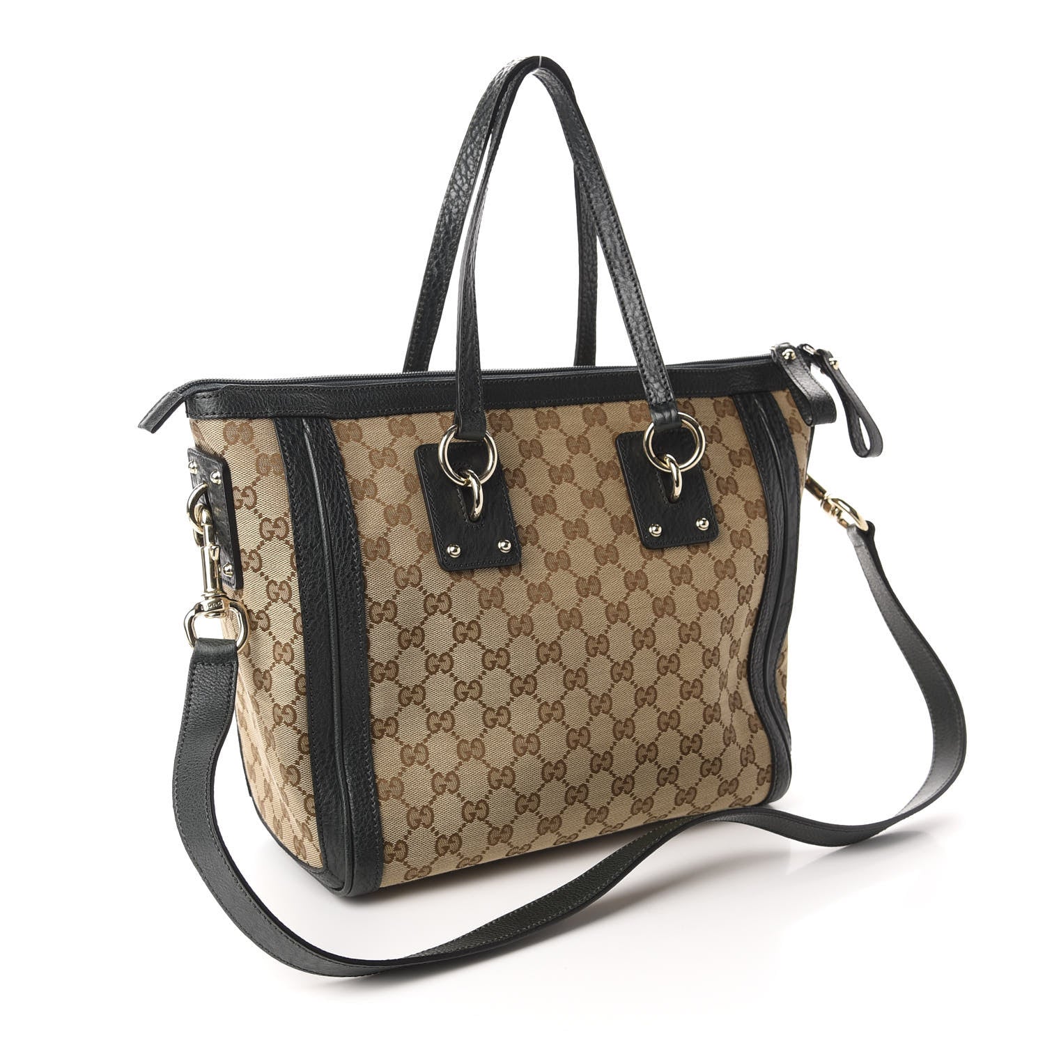 Gucci Monogram Medium Charm Top Handle Bag Green 3 of 14
