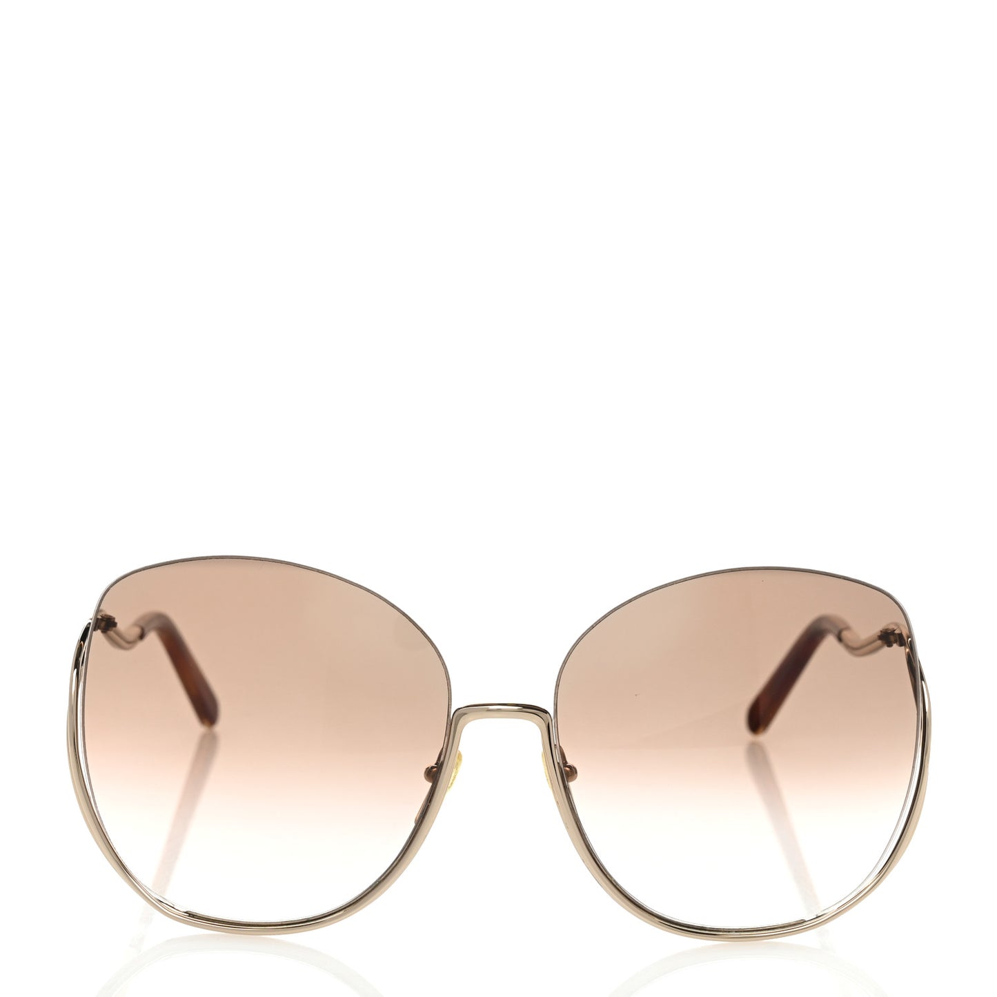 Oversized Round Milla Sunglasses CE125S Gold Havana