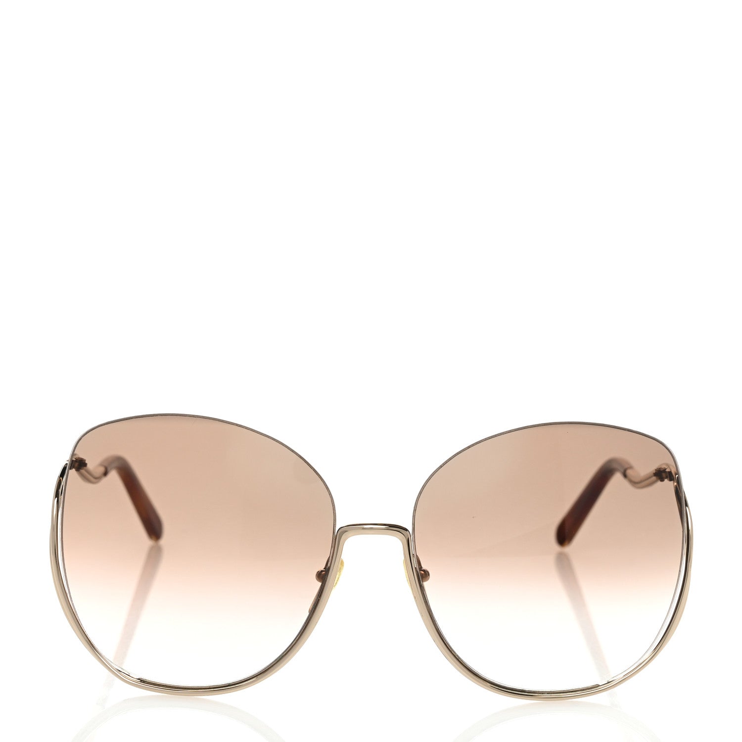 Chloe Oversized Round Milla Sunglasses CE125S Gold Havana 2 of 7
