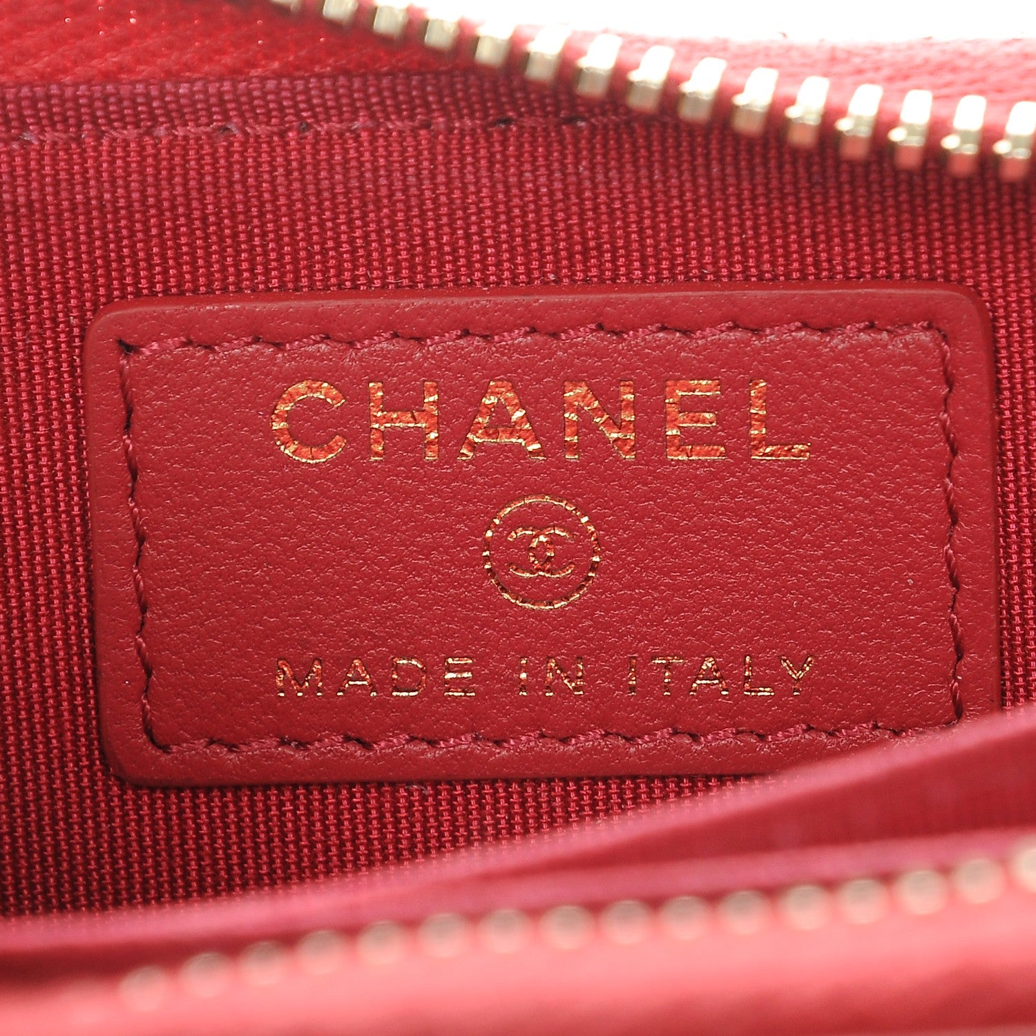 Chanel Lambskin Quilted Zip Around Coin Purse Wallet Dark Pink 6 of 8