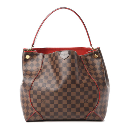 Louis Vuitton Damier Ebene Caissa Hobo Cherry 1 of 10