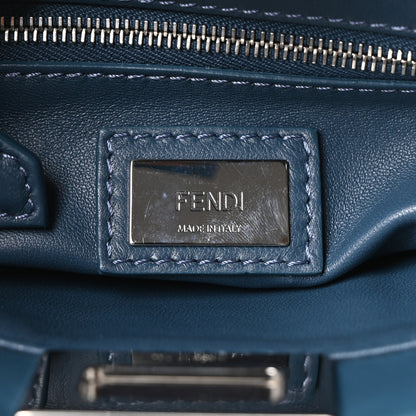 Fendi Nappa Mini Peekaboo Iconic Satchel Pavone 6 of 9