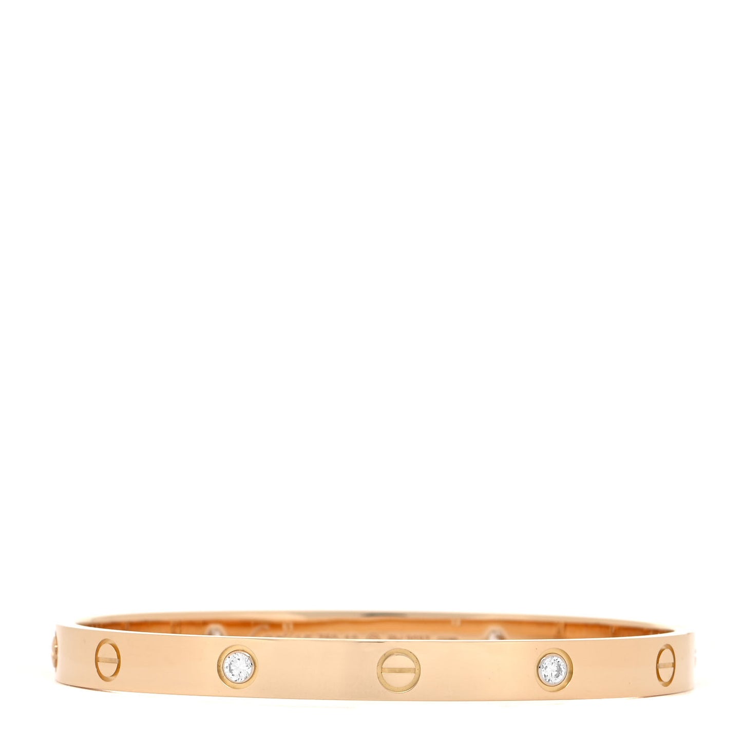 18K Yellow Gold 4 Diamond LOVE Bracelet 19