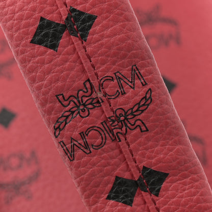 MCM Visetos Studded Small Stark Backpack Red 16 of 16